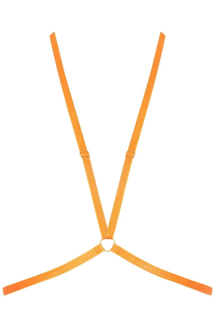 Maison Close Signature Harness in Neon Orange - Bold BDSM Gear for Adventurous Lovers