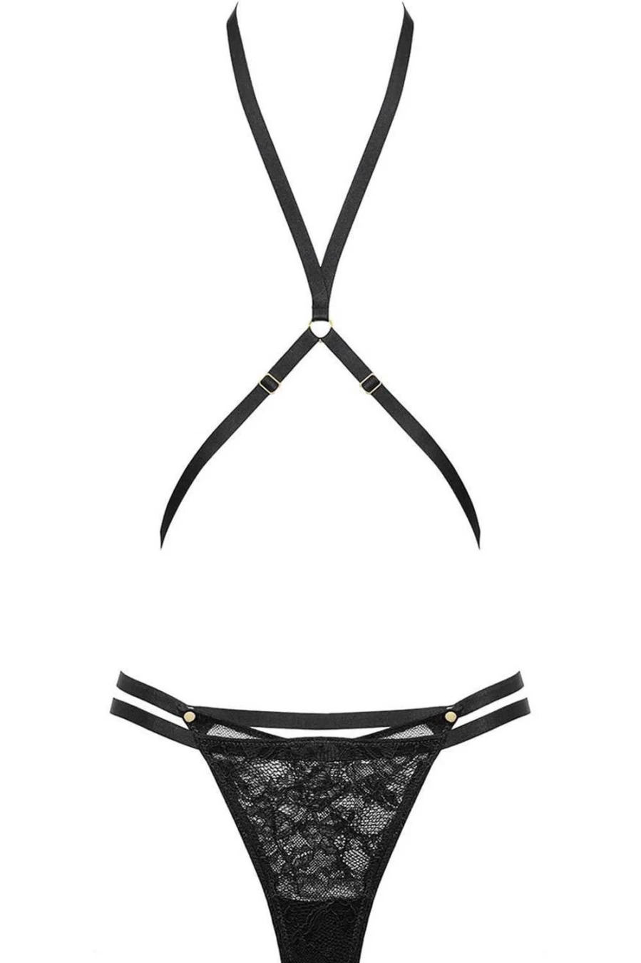 "Maison Close Black Thong Harness Magnetic Play Set"
