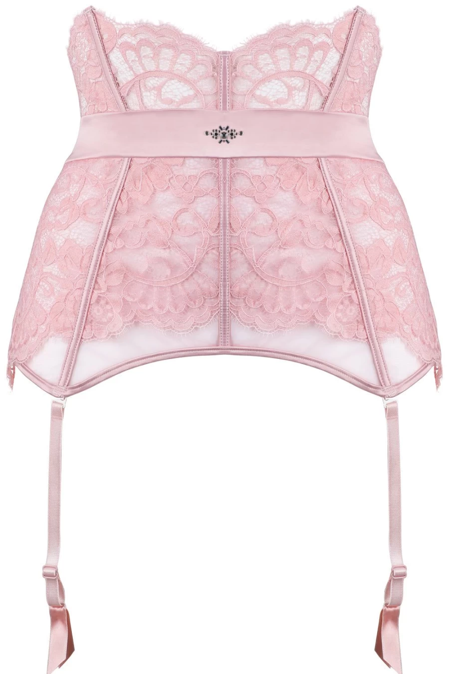 Prelude Pink Marlene Suspender with Swarovski Crystals - Elegant Women's Fashion Accessory