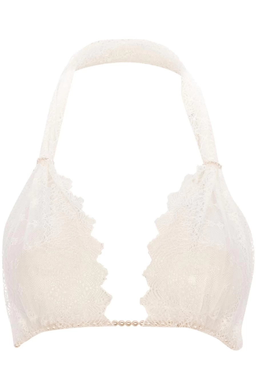 Bracli Ivory Geneva Pearl Underwire Bra - Elegant Lace T-Shirt Bra for Women