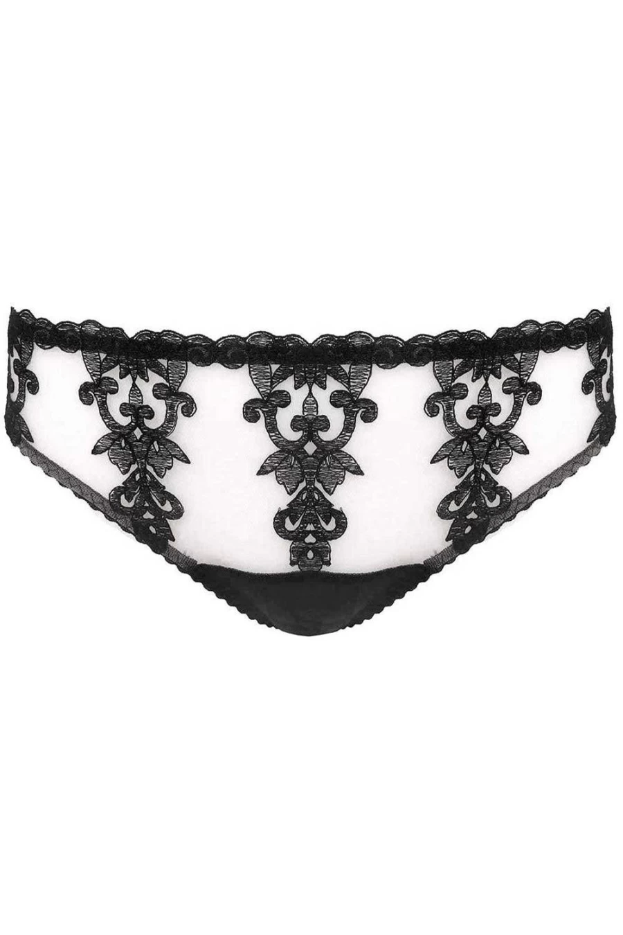 Fleur of England Onyx Black Brief - Luxurious Women's Lingerie